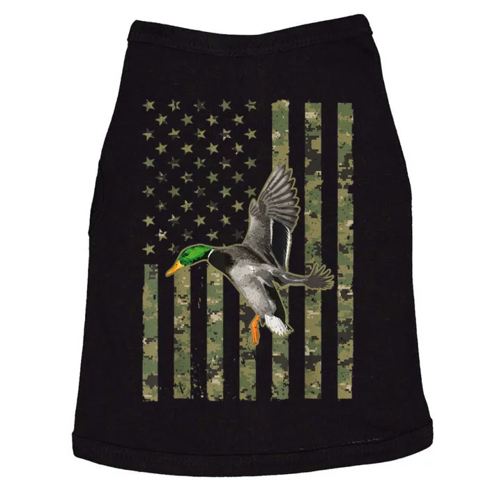 Camo American Flag Duck Hunting Goose Hunt Duck Hunter Gift Doggie Tank