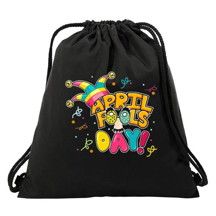 Colorful April Fool's Day Prank Funny Matching Drawstring Bag