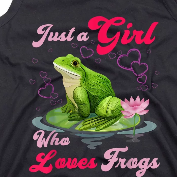 Cute And Funny Just A Girl Who Loves Frogs Tank Top