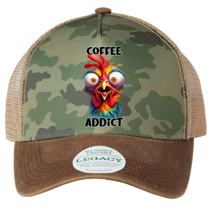 Coffee Addict Funny Turkey Legacy Tie Dye Trucker Hat