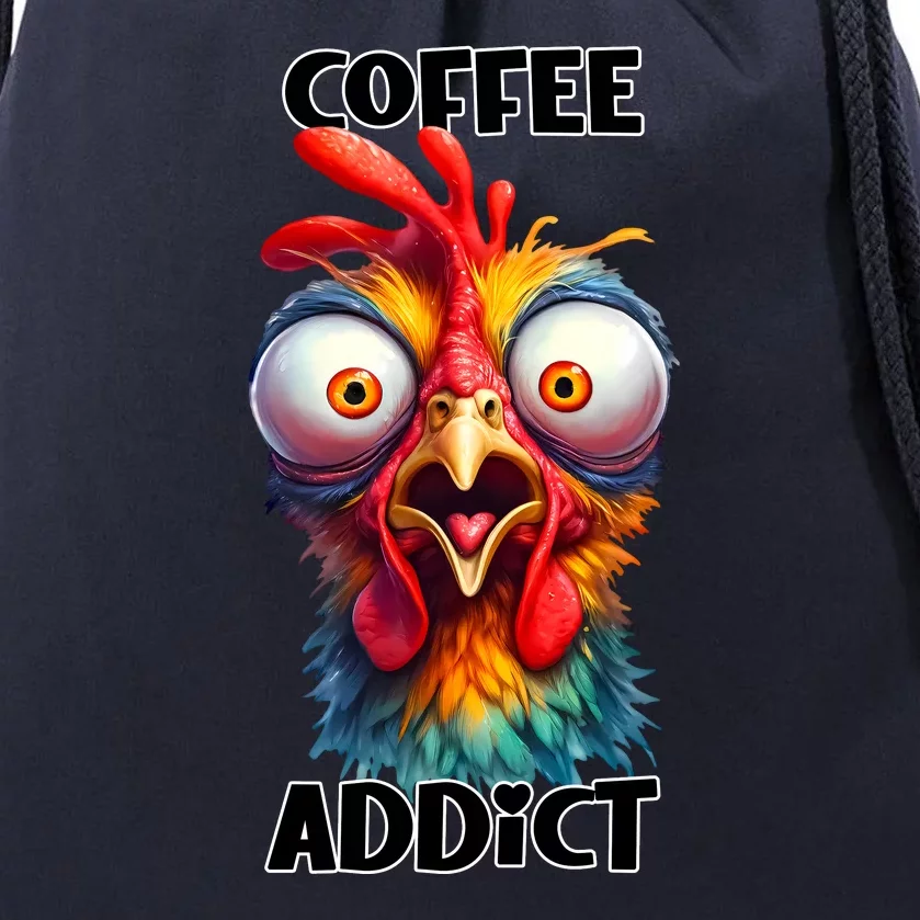 Coffee Addict Funny Turkey Drawstring Bag