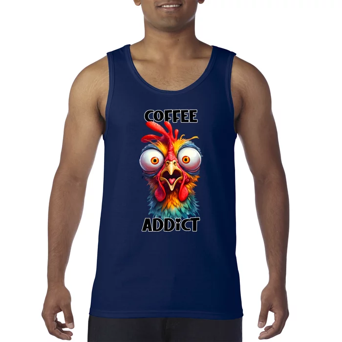 Coffee Addict Funny Turkey Tank Top