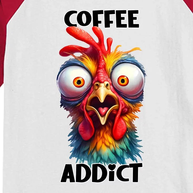 Coffee Addict Funny Turkey Kids Colorblock Raglan Jersey