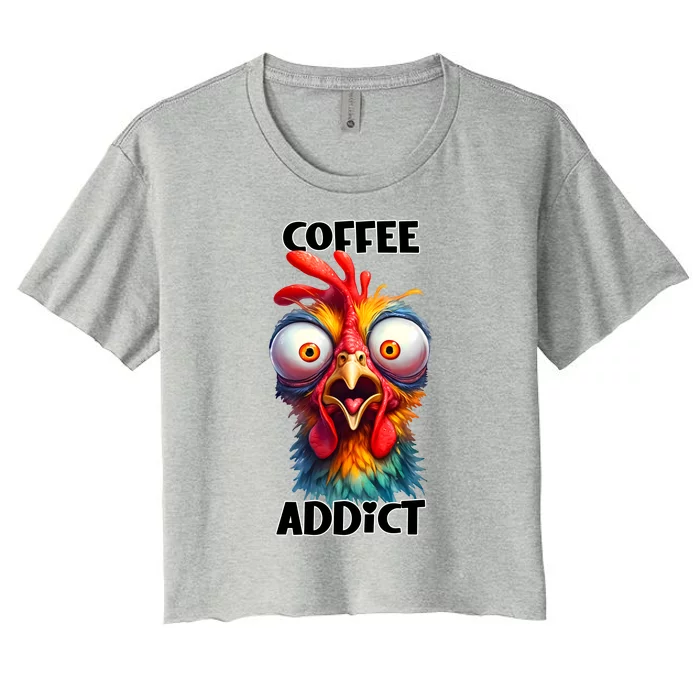 Coffee Addict Funny Turkey Women's Crop Top Tee