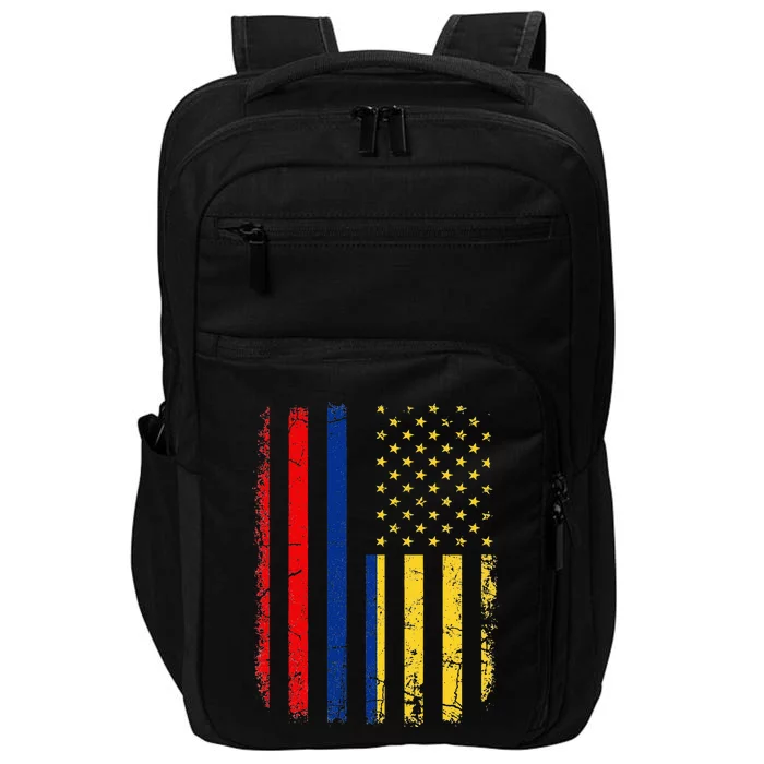 Colombian American Flag Colombian Roots Colombia America Impact Tech Backpack