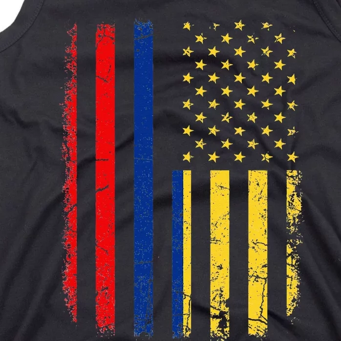 Colombian American Flag Colombian Roots Colombia America Tank Top