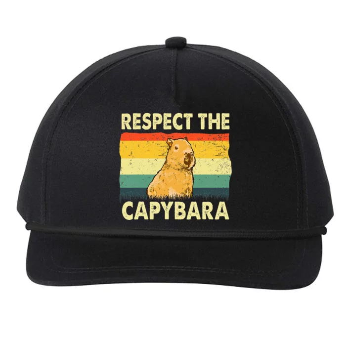 Capybara Art For Rodent Animal Lover Capybara Snapback Five-Panel Rope Hat