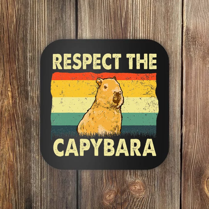 Capybara Art For Rodent Animal Lover Capybara Coaster