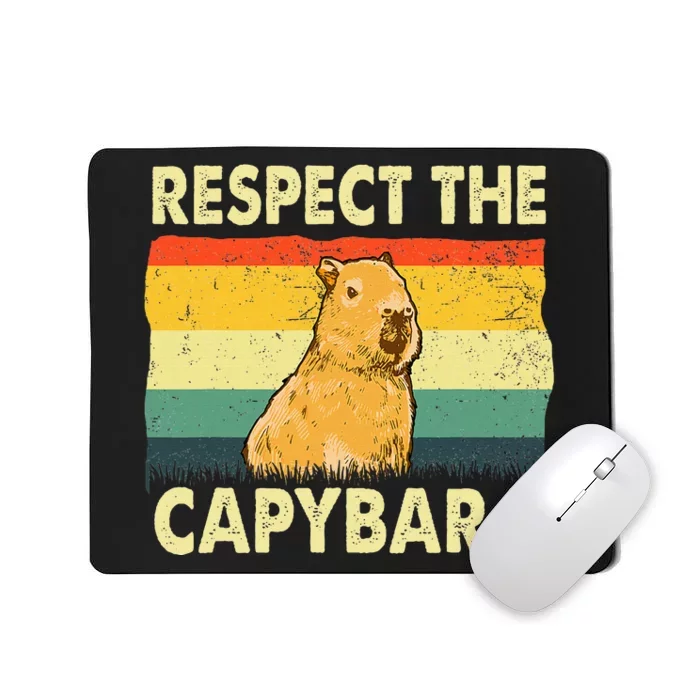 Capybara Art For Rodent Animal Lover Capybara Mousepad