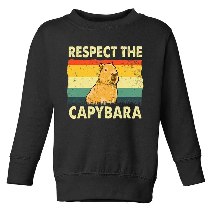 Capybara Art For Rodent Animal Lover Capybara Toddler Sweatshirt