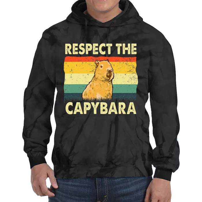 Capybara Art For Rodent Animal Lover Capybara Tie Dye Hoodie