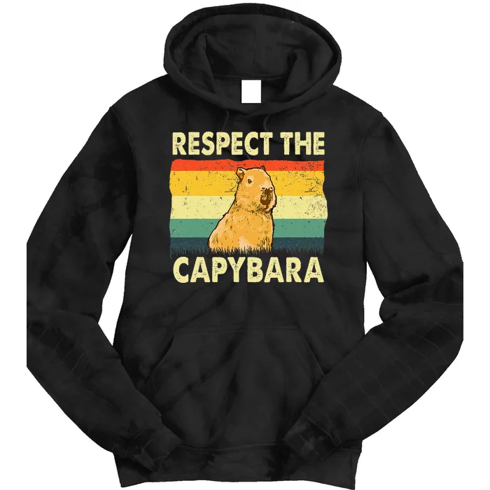 Capybara Art For Rodent Animal Lover Capybara Tie Dye Hoodie