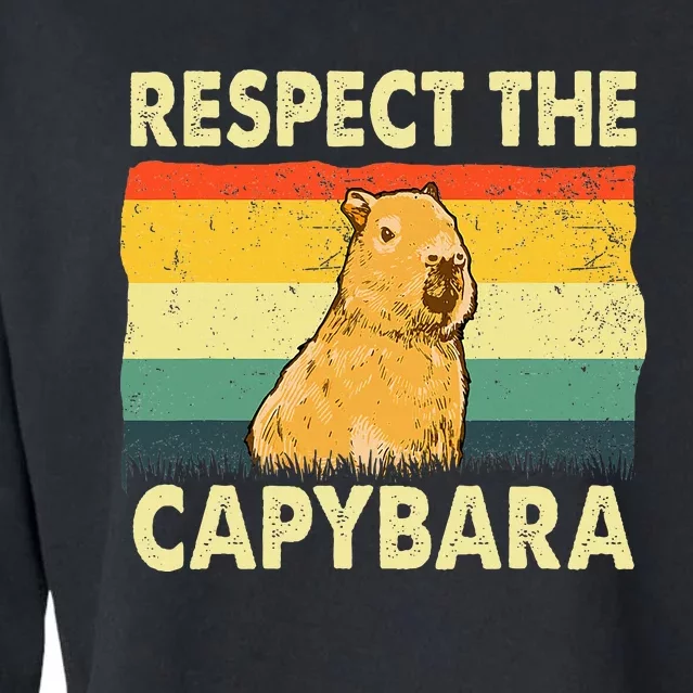 Capybara Art For Rodent Animal Lover Capybara Cropped Pullover Crew