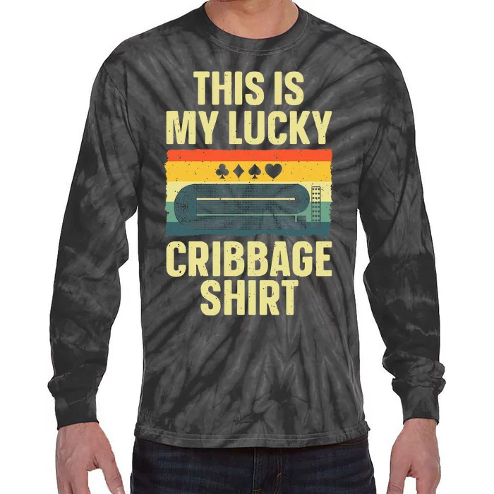 Cribbage Art For Cribbage Board Cribbage Player Tie-Dye Long Sleeve Shirt