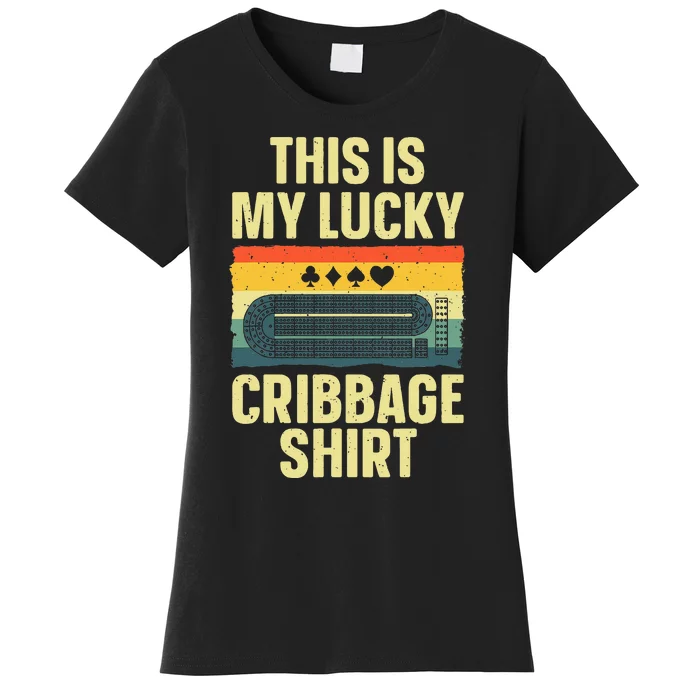 Cribbage Art For Cribbage Board Cribbage Player Women's T-Shirt