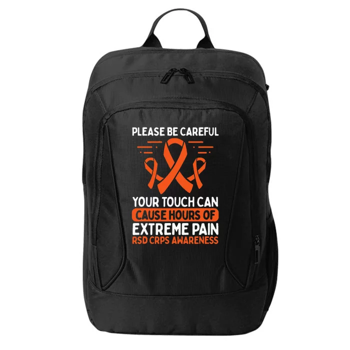 CRPS Awareness Fighter Disease RSD Warrior Orange Ribbon City Backpack