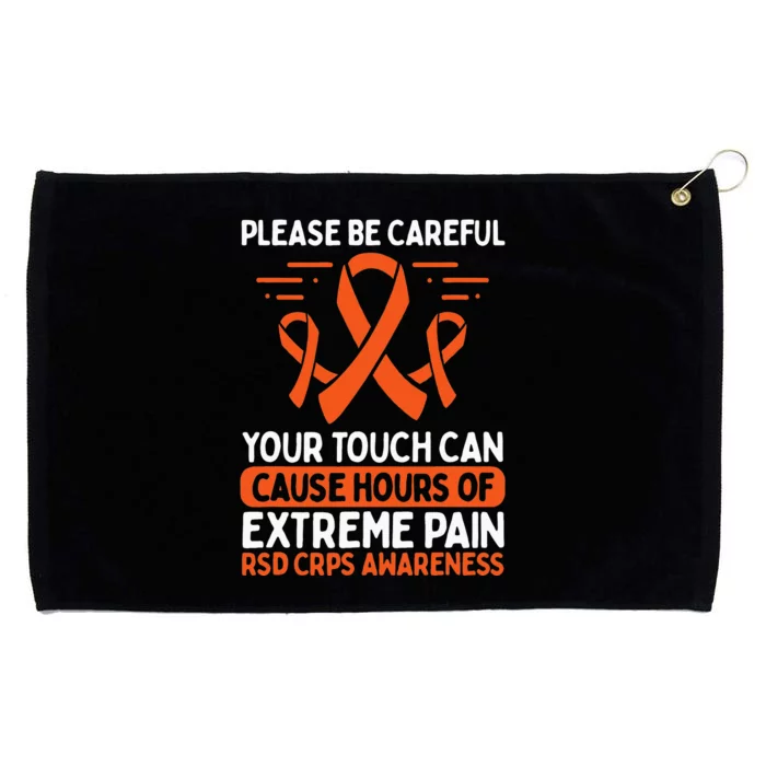 CRPS Awareness Fighter Disease RSD Warrior Orange Ribbon Grommeted Golf Towel