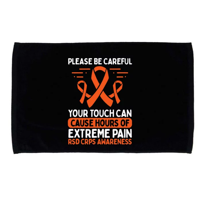 CRPS Awareness Fighter Disease RSD Warrior Orange Ribbon Microfiber Hand Towel