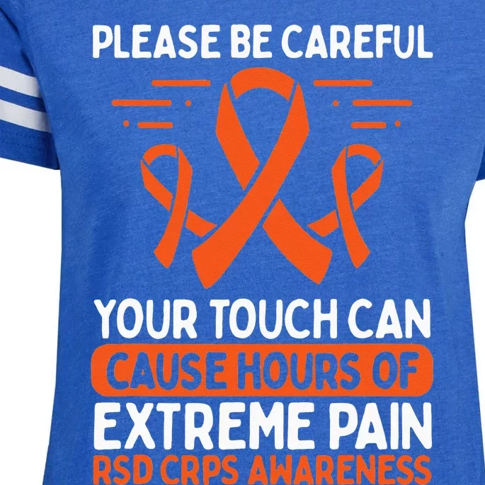 CRPS Awareness Fighter Disease RSD Warrior Orange Ribbon Enza Ladies Jersey Football T-Shirt