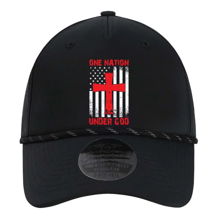 Christian American Flag One Nation Under God Funny Gift Performance The Dyno Cap