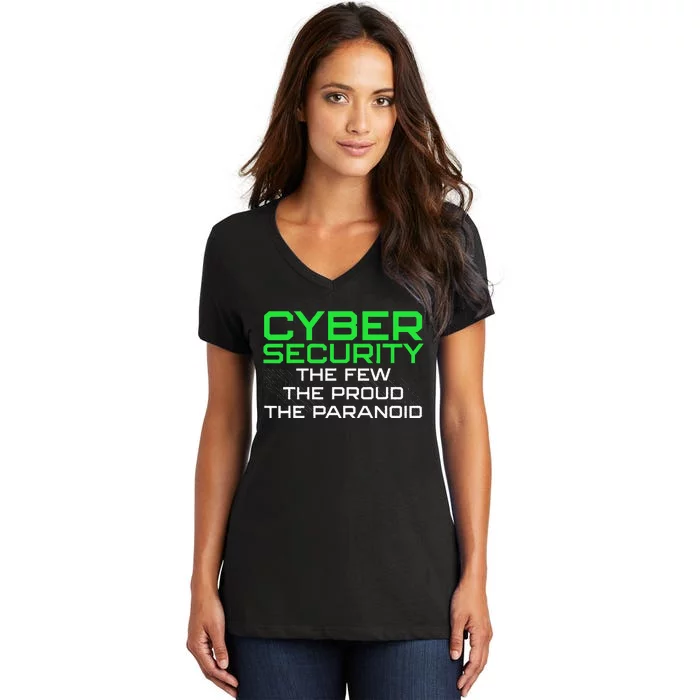 Cybersecurity Art For Women Geek Women's V-Neck T-Shirt