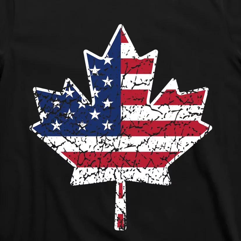 Canadian American Flag - Canada and US Flag Gift T-Shirt