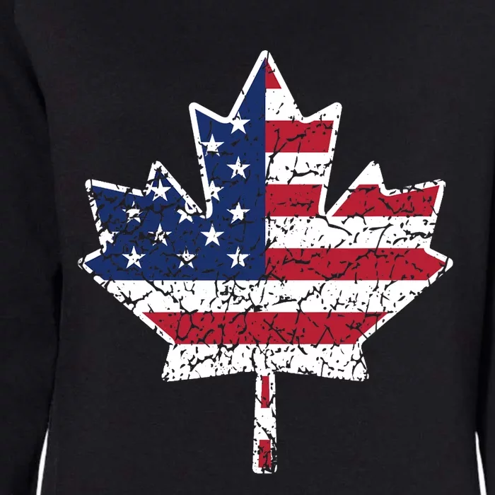 Canadian American Flag - Canada and US Flag Gift Womens California Wash Sweatshirt