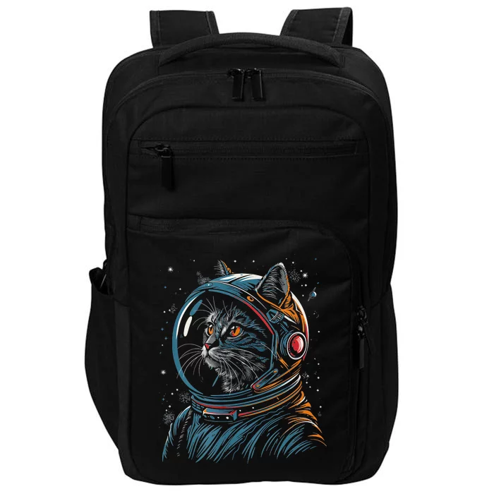 Cat Astronaut Funny Animal Design Impact Tech Backpack