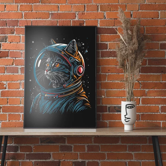 Cat Astronaut Funny Animal Design Poster