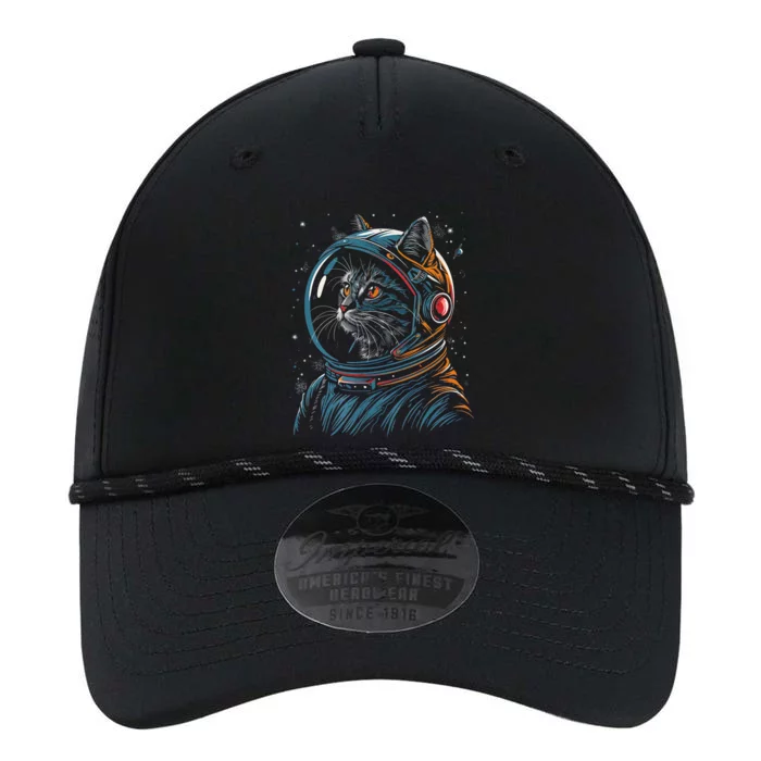 Cat Astronaut Funny Animal Design Performance The Dyno Cap