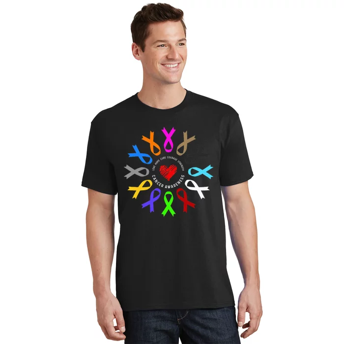 Cancer Awareness Fight Cancer Ribbon T-Shirt