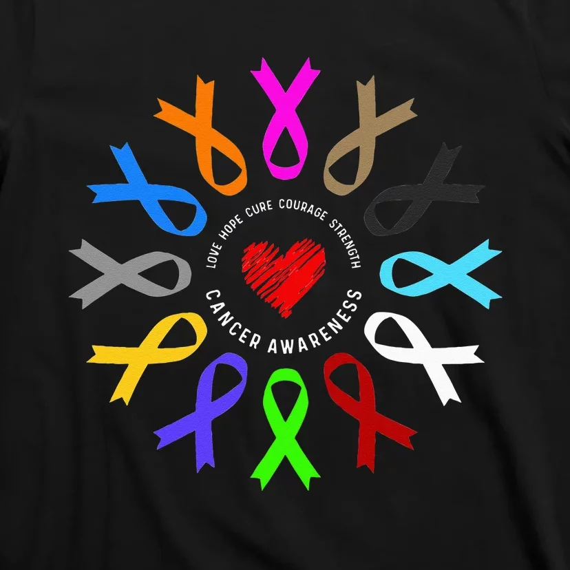 Cancer Awareness Fight Cancer Ribbon T-Shirt