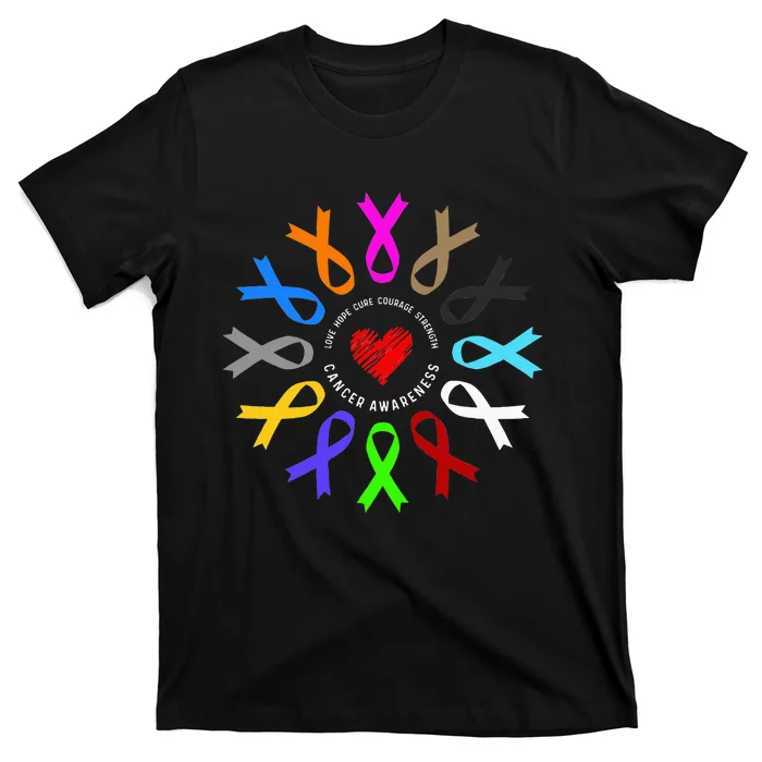 Cancer Awareness Fight Cancer Ribbon T-Shirt