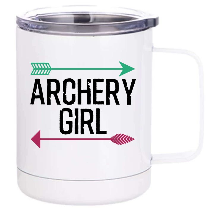 Cool Archery For Girls Crossbow Bow Hunting Archer Great Gift Front & Back 12oz Stainless Steel Tumbler Cup