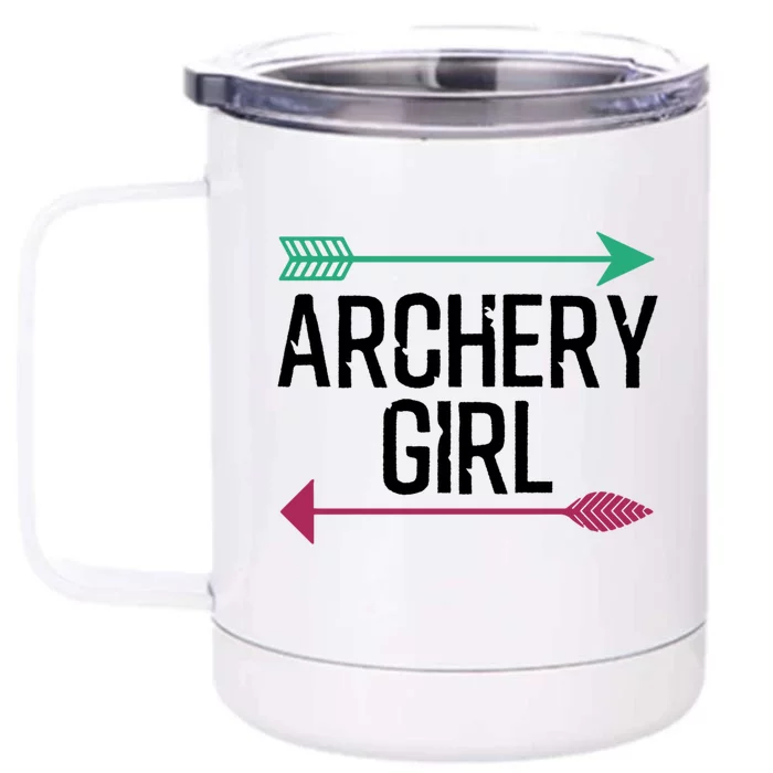 Cool Archery For Girls Crossbow Bow Hunting Archer Great Gift Front & Back 12oz Stainless Steel Tumbler Cup