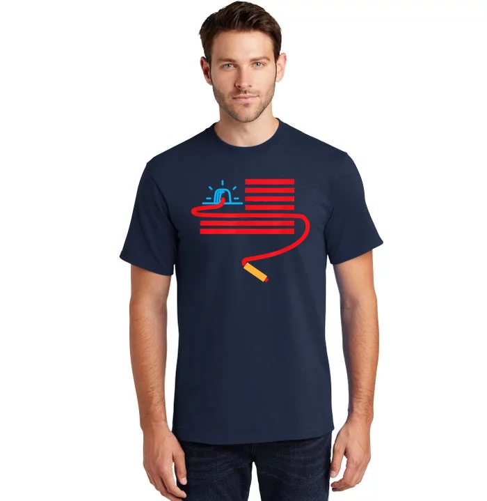 Clever American Flag Quiz Bowl USA Tall T-Shirt