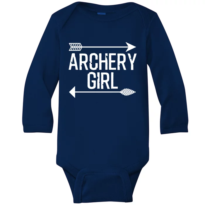 Cool Archery For Girls Crossbow Bow Hunting Archer Great Gift Baby Long Sleeve Bodysuit