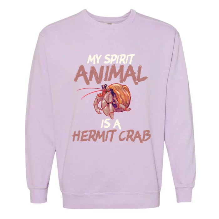 Cute And Funny My Spirit Animal Is A Hermit Crab Cool Gift Garment-Dyed Sweatshirt