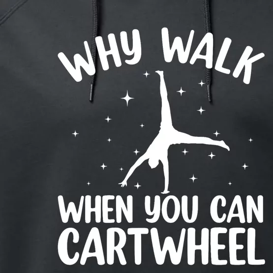 Cartwheel Art For Wo Girls Gymnast Gymnastics Tumbling Performance Fleece Hoodie