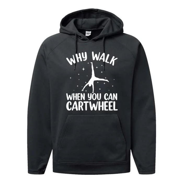 Cartwheel Art For Wo Girls Gymnast Gymnastics Tumbling Performance Fleece Hoodie