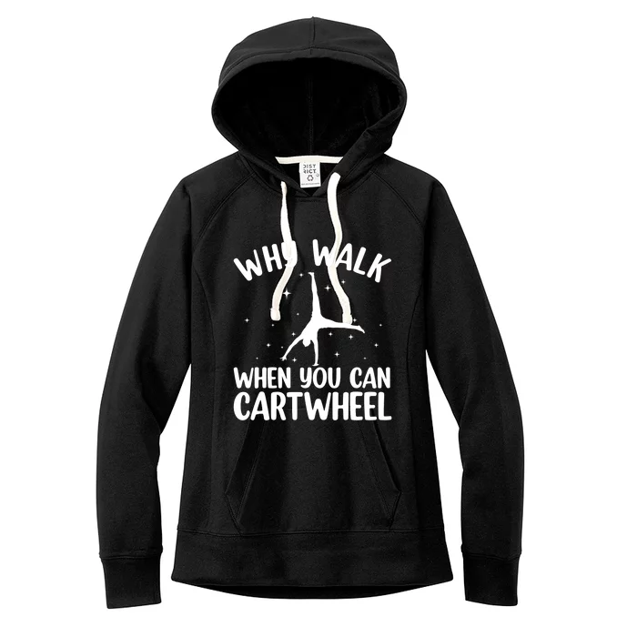 Cartwheel Art For Wo Girls Gymnast Gymnastics Tumbling Women's Fleece Hoodie