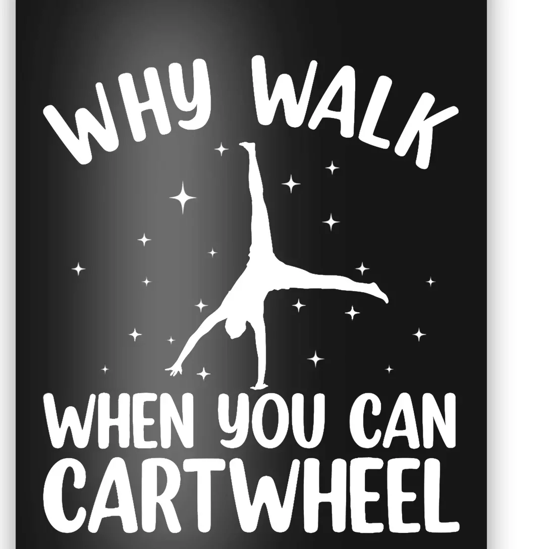 Cartwheel Art For Wo Girls Gymnast Gymnastics Tumbling Poster