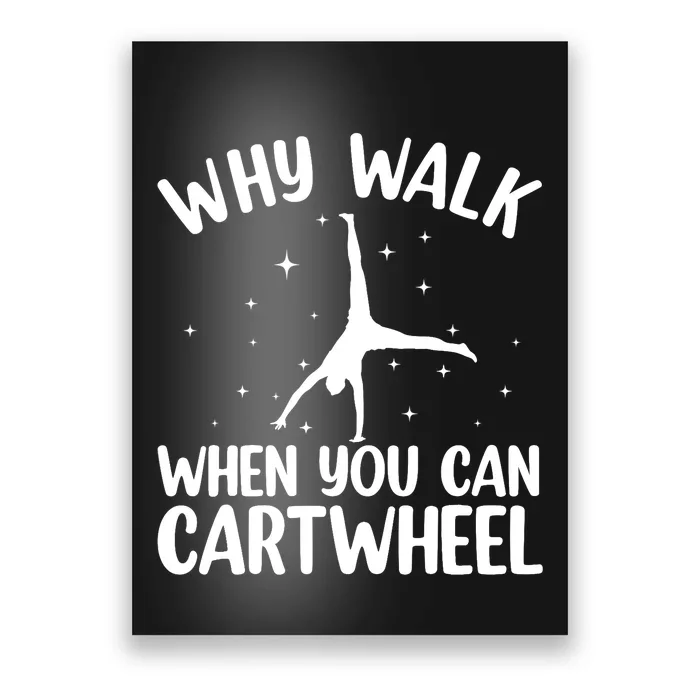 Cartwheel Art For Wo Girls Gymnast Gymnastics Tumbling Poster