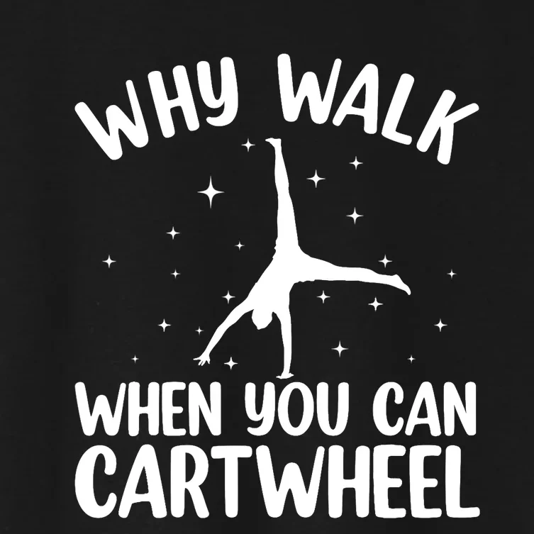 Cartwheel Art For Wo Girls Gymnast Gymnastics Tumbling Women's Crop Top Tee