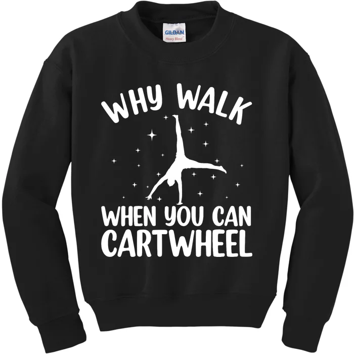 Cartwheel Art For Wo Girls Gymnast Gymnastics Tumbling Kids Sweatshirt