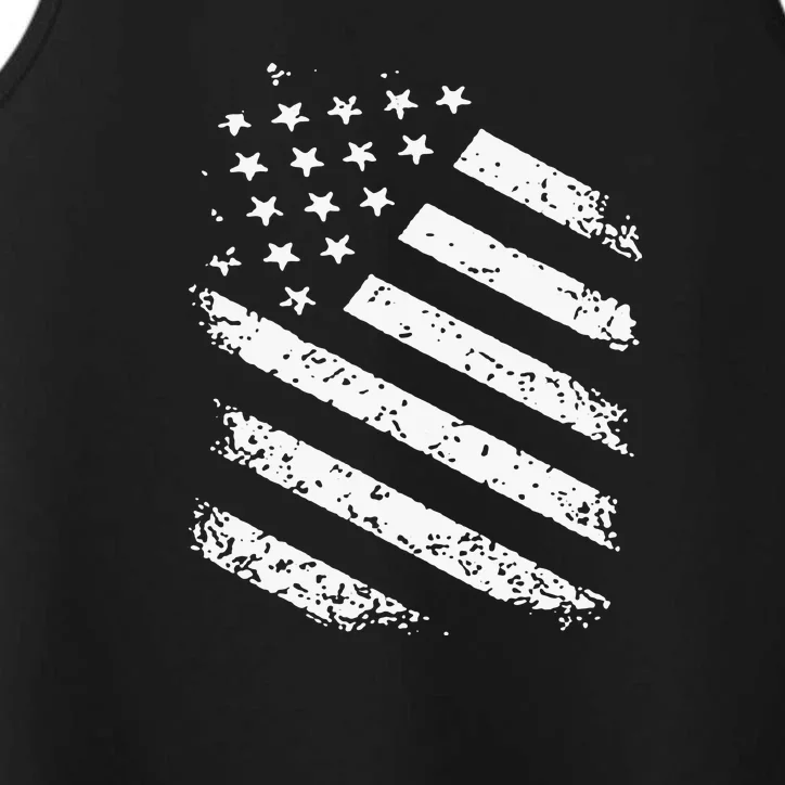 Classic American Flag Image Performance Tank