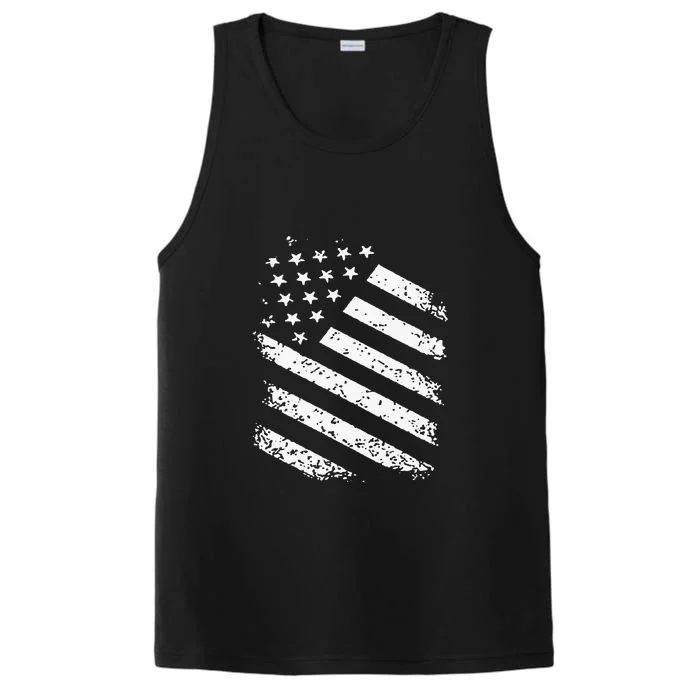 Classic American Flag Image Performance Tank