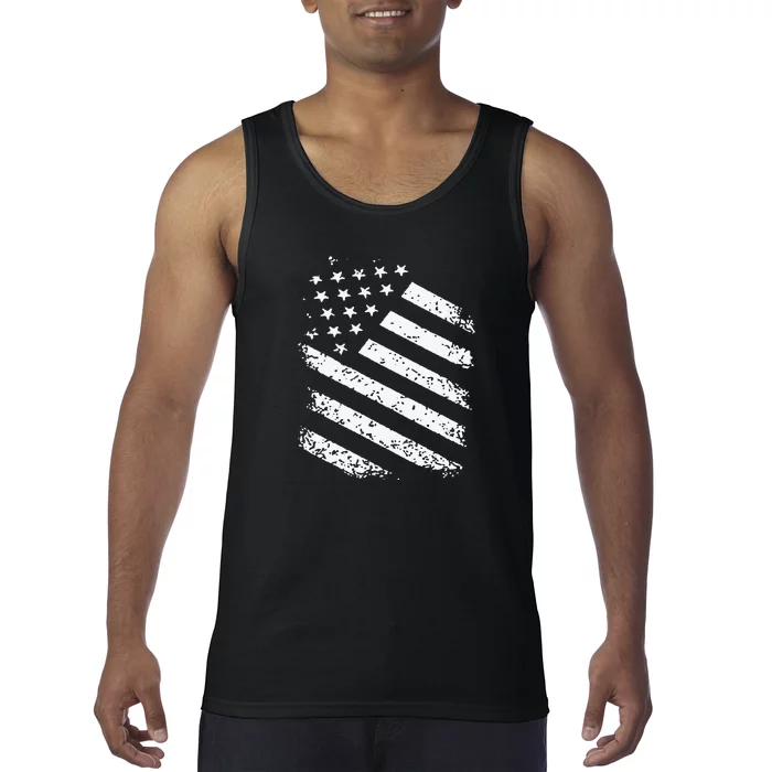 Classic American Flag Image Tank Top