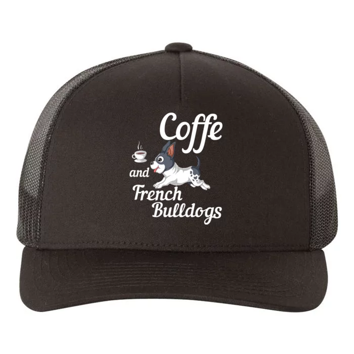 Coffee And French Bulldogs Yupoong Adult 5-Panel Trucker Hat