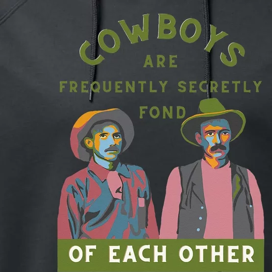 Cow Are Frequently Secretly Fond Of Each Other Performance Fleece Hoodie